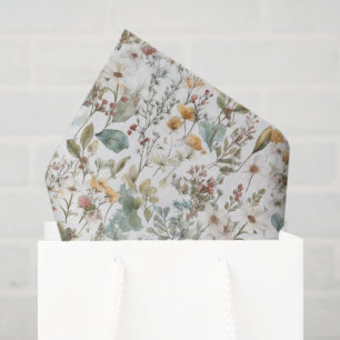 Wildflowers Decoupage Paper, Fall Floral Tissue Paper