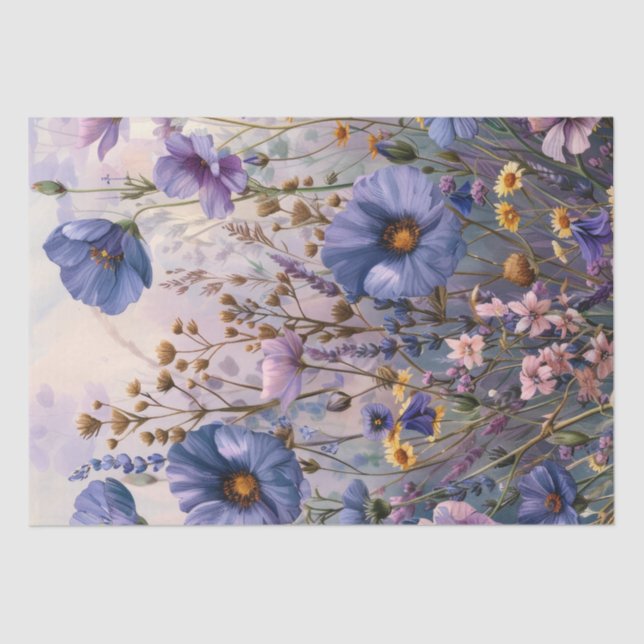 Wildflowers Decoupage Tissue Paper (Front)