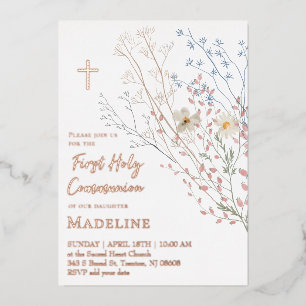 wildflowers design First Holy Communion