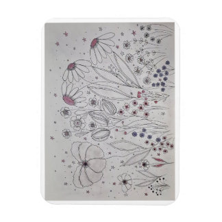 Wildflowers design magnet