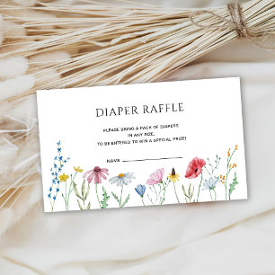 Wildflowers Diaper Raffle Enclosure Card