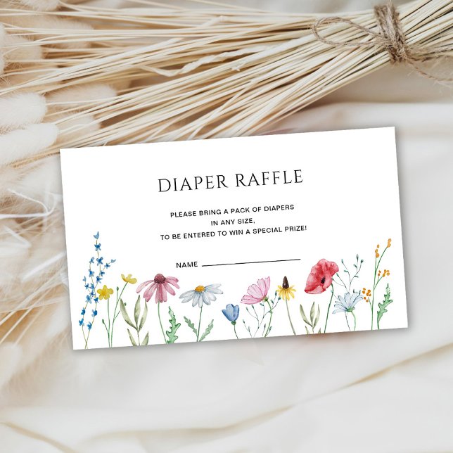 Wildflowers Diaper Raffle Enclosure Card (Creator Uploaded)