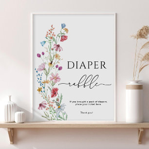 Wildflowers Diaper Raffle Poster