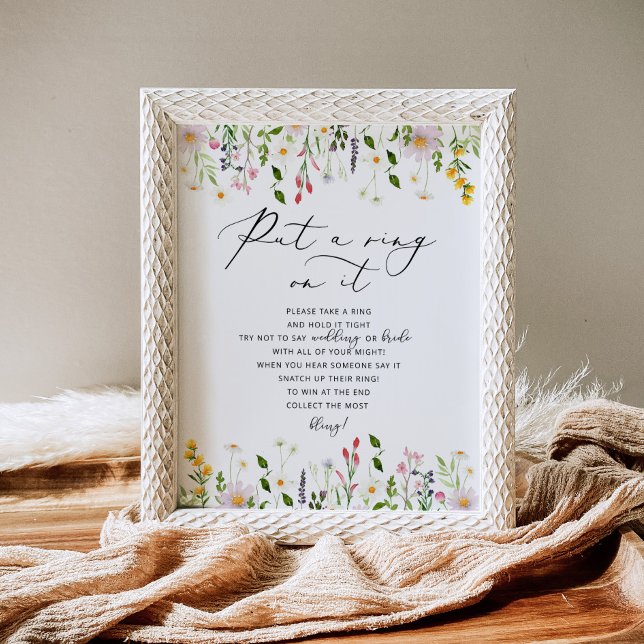 Wildflowers dont say bride bridal shower poster (Creator Uploaded)