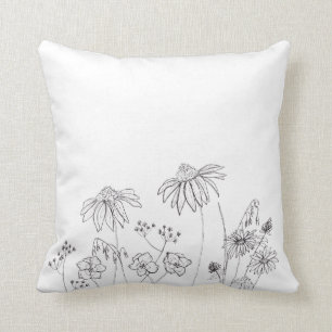 Wildflowers drawing cushion