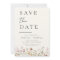 Wildflowers Elegant Boho Save the Date Minimalist 
