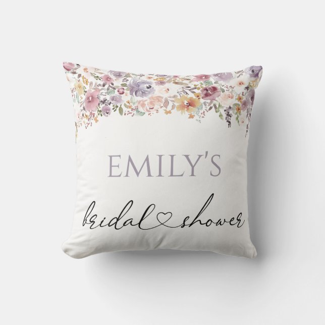 Wildflowers Elegant bridal shower Cushion (Front)