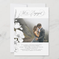 Wildflowers Elegant Modern Engagement Party Photo
