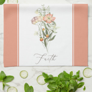 Wildflowers faith & love Kitchen Towels