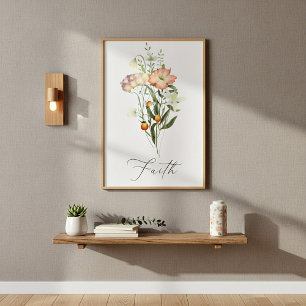 Wildflowers faith poster