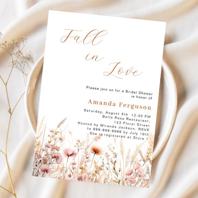 Wildflowers fall love peach budget Bridal Shower (Creator Uploaded)