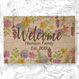 Wildflowers Family Name Established Welcome coir