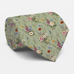 Wildflowers Faux Silk   English Garden Gentleman's Tie