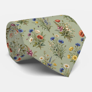 Wildflowers Faux Silk   English Garden Gentleman's Tie