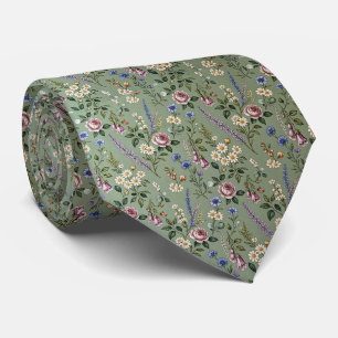 Wildflowers Faux Silk   English Garden Gentleman's Tie