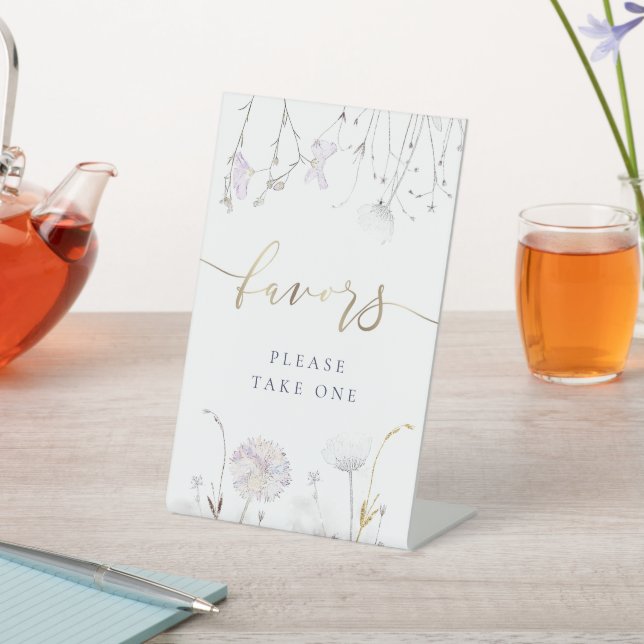 wildflowers favours pedestal sign (In SItu)