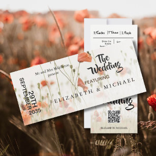 Wildflowers Festival Theme Floral Wedding Invitation