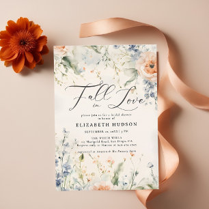 Wildflowers Fête Romantic Fall Bridal Shower Invitation