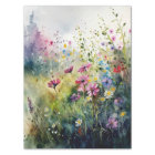 Wildflowers Field Watercolor Decoupage