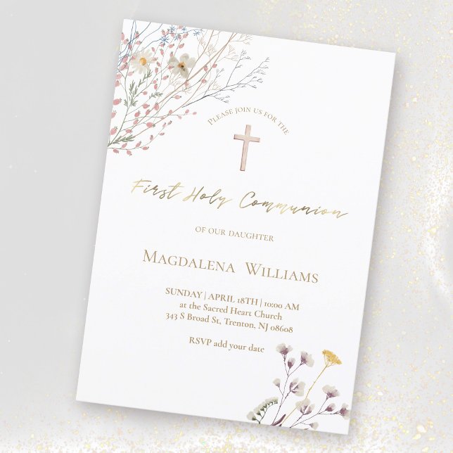wildflowers | First Communion Invitation (Creator Uploaded)