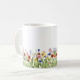 Wildflowers Floral, Botanical Garden, Colorful gif Coffee Mug