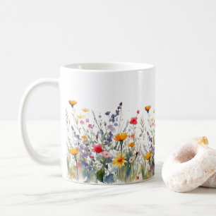 Wildflowers Floral, Botanical Garden, Colorful gif Coffee Mug