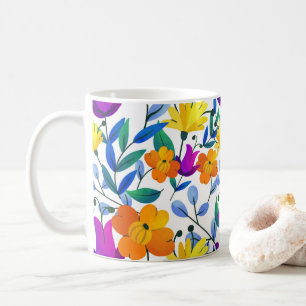 Wildflowers Floral, Botanical Garden, Colorful gif Coffee Mug