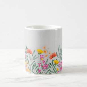 Wildflowers Floral, Botanical Garden, Colorful gif Coffee Mug