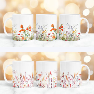 Wildflowers Floral, Botanical Garden, Colorful gif Coffee Mug