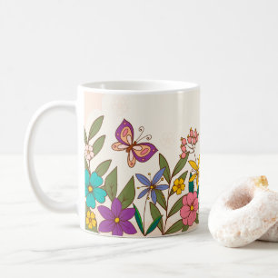 Wildflowers Floral, Botanical Garden, Colorful gif Coffee Mug
