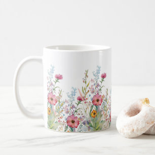 Wildflowers Floral, Botanical Garden, Colorful gif Coffee Mug