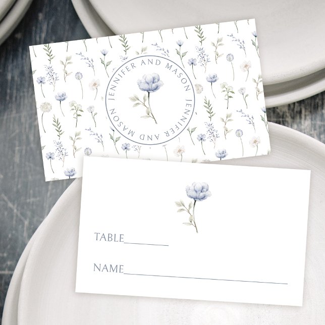 Wildflowers floral botanical wedding place cards (Creator Uploaded)