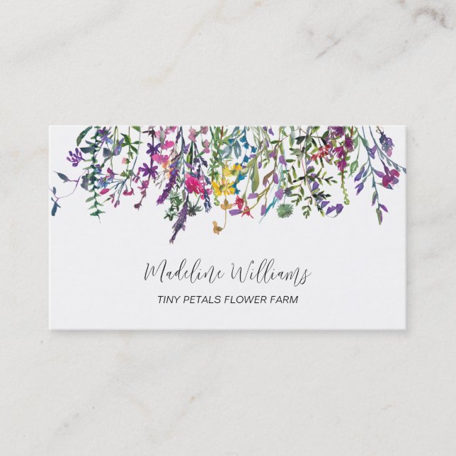 Wildflowers Floral Farm Business Card (Front)