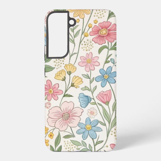 Wildflowers Floral Summer Pattern Samsung Galaxy S22+ Case (Back)