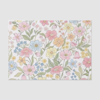 Wildflowers Floral Summer Pattern Tissue Paper