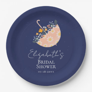 Wildflowers Floral Umbrella Garden Bridal Shower Paper Plate