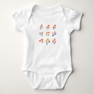 Wildflowers Flowers Botanical Baby Bodysuit