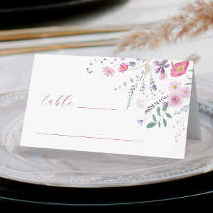 Wildflowers Folded Place Card