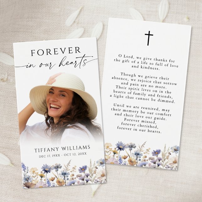 Wildflowers Forever In Our Hearts Prayer Card (Creator Uploaded)