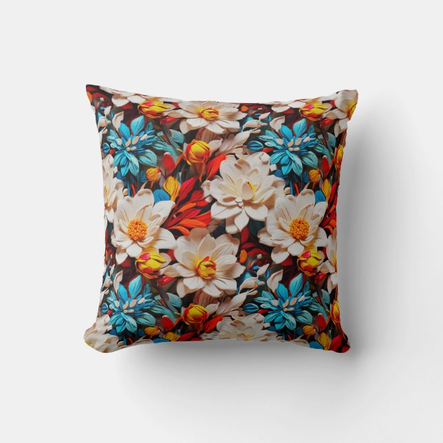 Wildflowers Galore Throw Pillow  (Front)