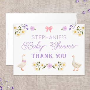Wildflowers Geese Baby Shower Thank You
