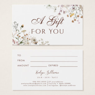 Wildflowers gift card