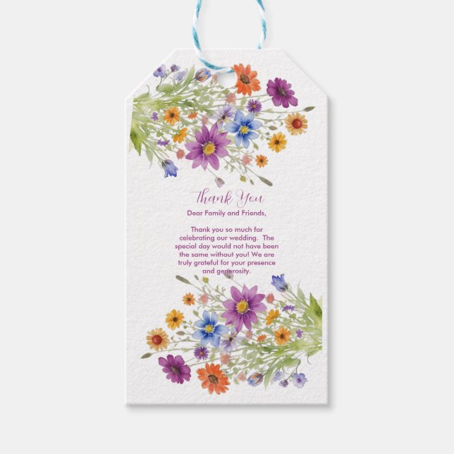 Wildflowers Gift Tags (Front)