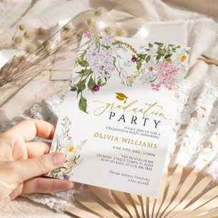Wildflowers Graduation Party Invitation