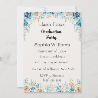 Wildflowers  Graduation Party Invitation