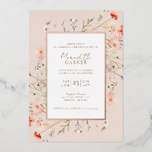 Wildflowers Graduation Party Real Rose Gold