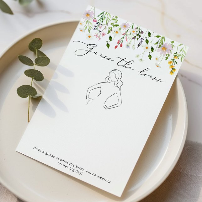 Wildflowers Guess the dress bridal shower game (Creator Uploaded)