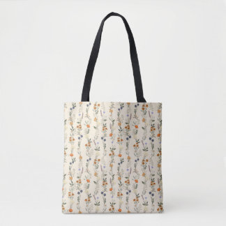 Wildflowers Handdrawn Tote Bag