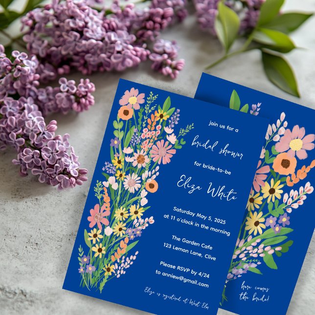 Wildflowers Handpainted Sweet Custom Bridal Shower Invitation (Wildflowers Handpainted Sweet Custom Bridal Shower Invitation
)