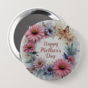 WildFlowers Happy Mother's Day 10 Cm Round Badge